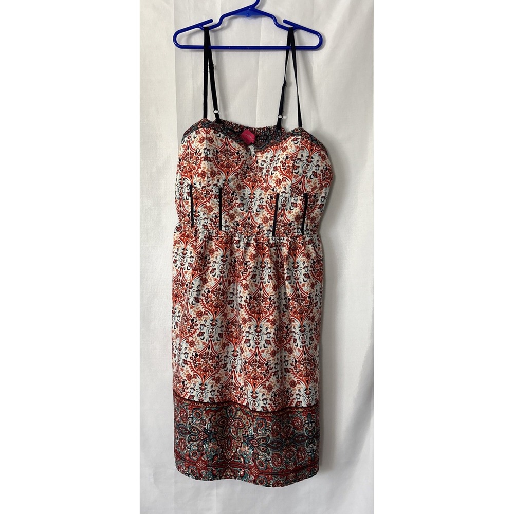 Up by‎ Ultra Pink Women Brown Paisley Casual Mini Dress M
